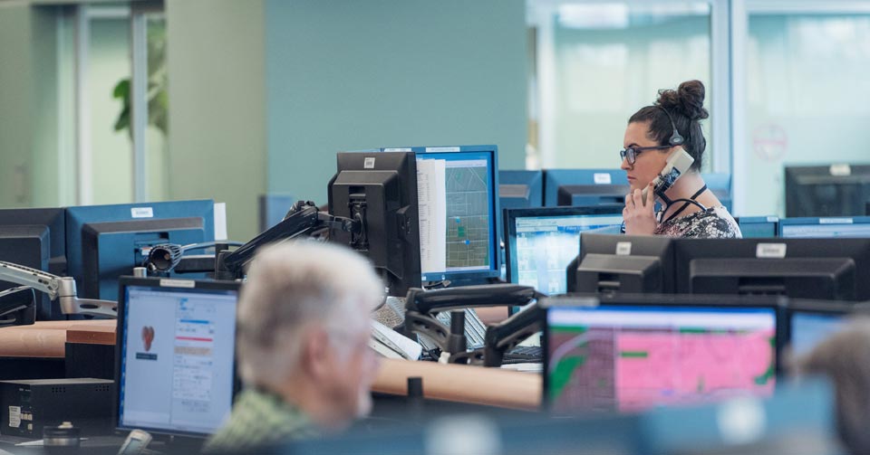 Call center for 911 emergencies in BC