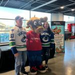 In honour of 9-1-1 Awareness Week, Police Call Taker Kiana cranked the siren at the Vancouver Canucks game on April 14. E-Comm's Ambassador Ali attended as well.